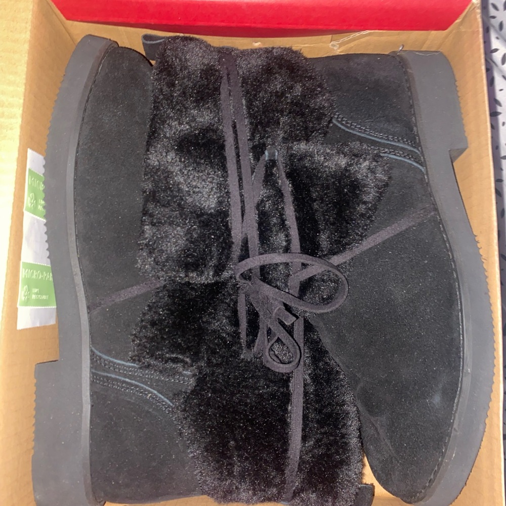 Men's Black Fur-Lined Boots
